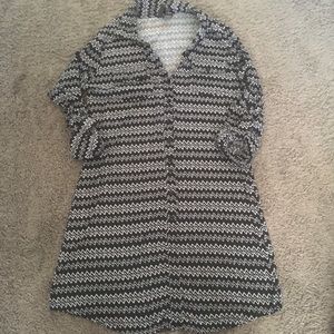 Button up black dress